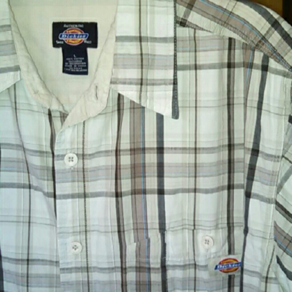 Men's Dickies Button Down Shirt - Picture 1 of 3